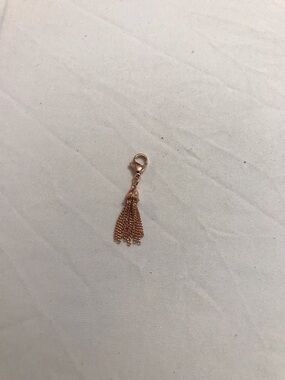 Origami Owl Tassel Rose Gold Tone Charm Pendant for Bracelet Necklace